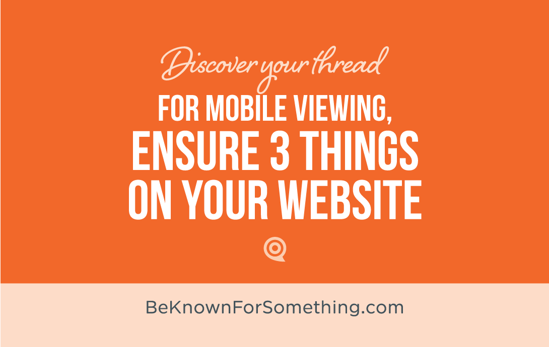 3 Things for Mobile Websites