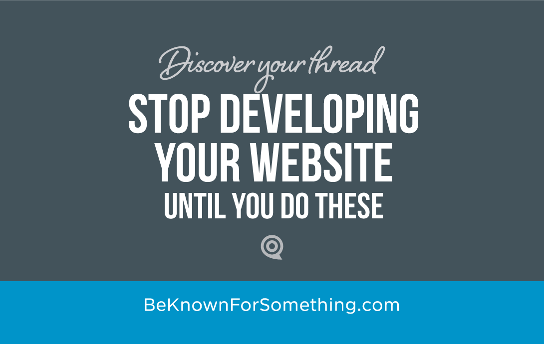 Stop Developing Your Website