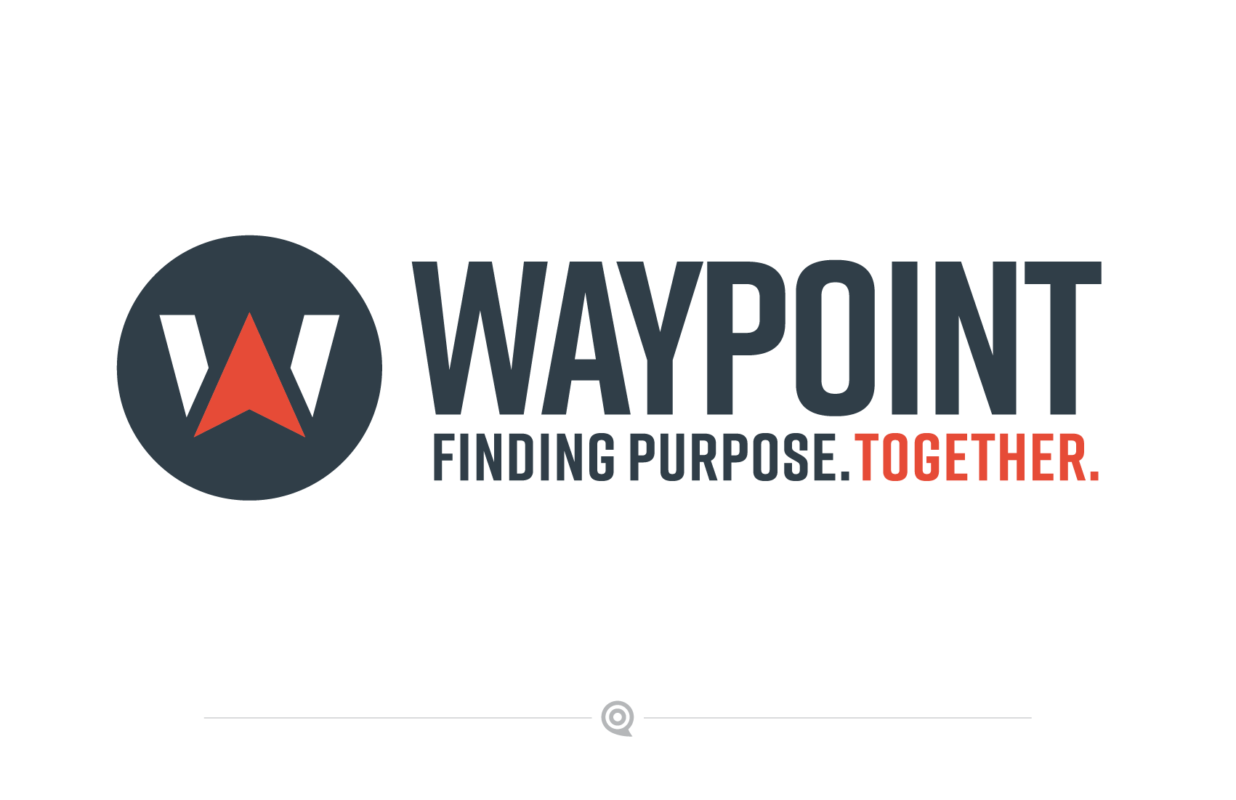 Waypoint Church logo designed by Be Known For Something church branding company